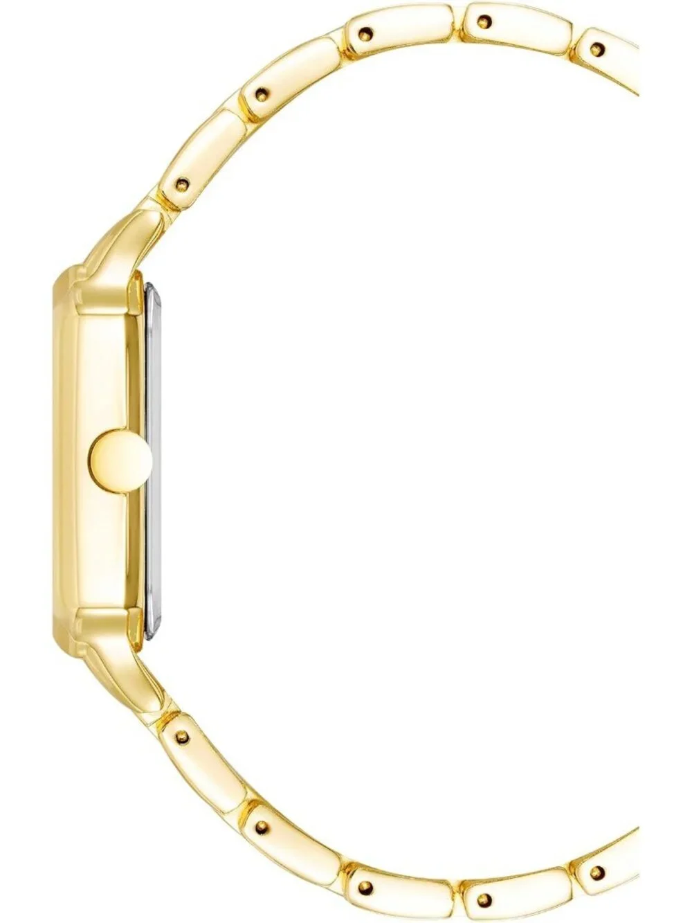 Nine West Women's Gold Analog Japanese Quartz Solid Octagonal Bracelet Watch